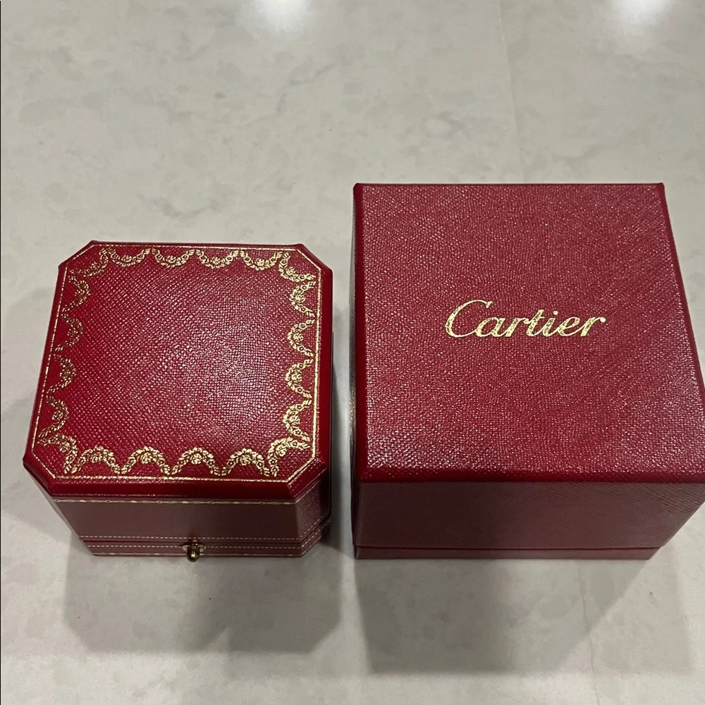Cartier Red and Gold Ring Box - Picture 6 of 6